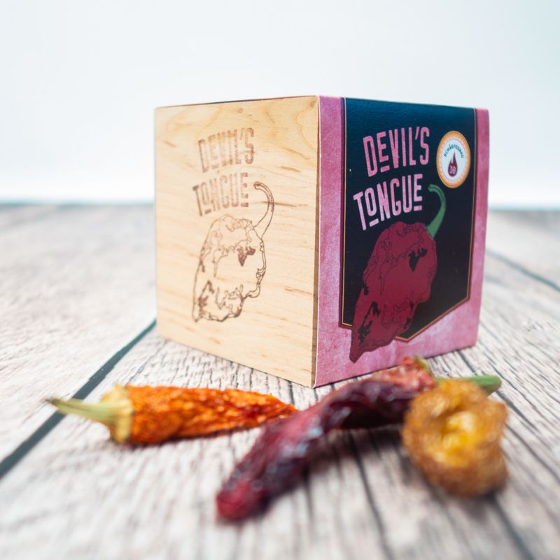 ecocube - chili in houtblokken - Devil's Tongue (Chocolate)