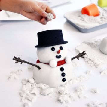 Sneeuwpop bouwset met kinetisch zand