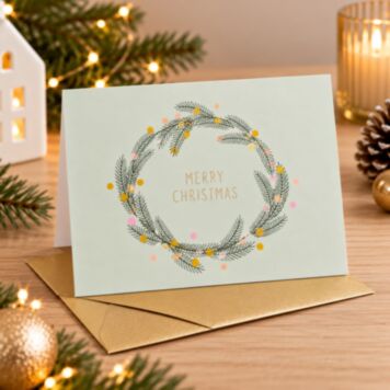 Krans kerstkaart