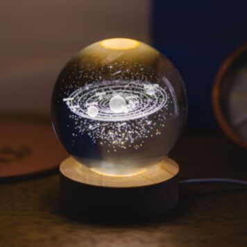 Planeten 3D-kristallen bol