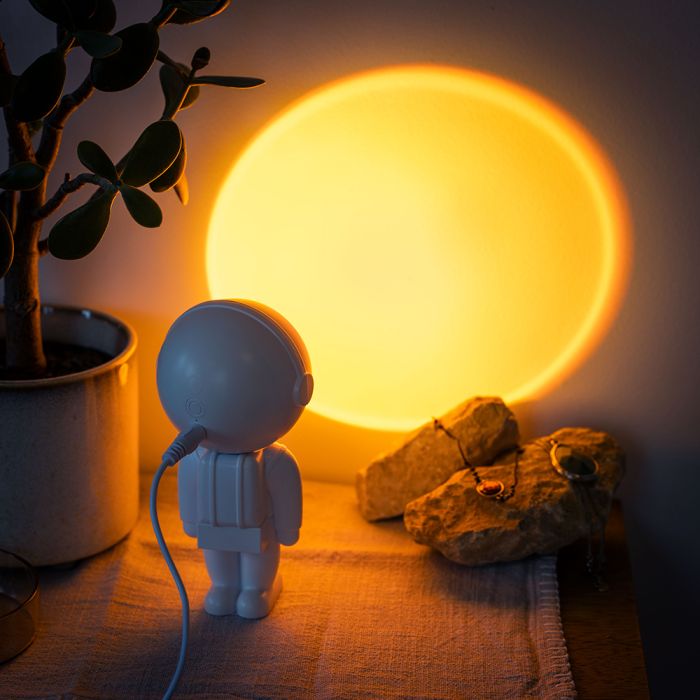 Astronaut Lamp met Zonsondergang main product photo