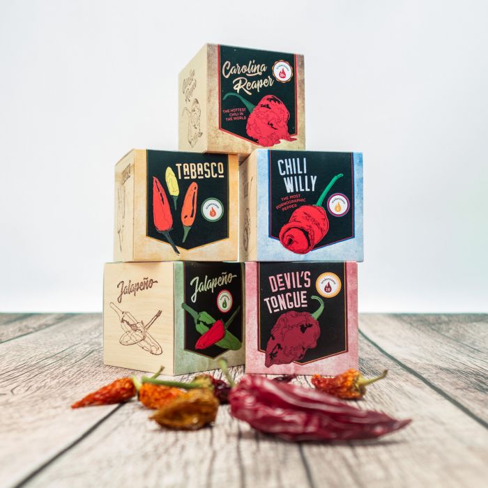 Ecocube – Chili in houtblokken main product photo