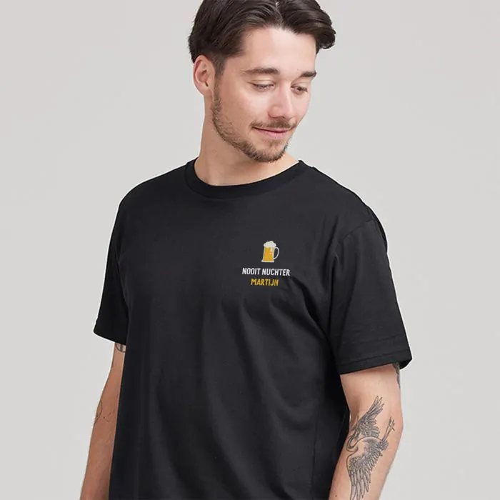 Gepersonaliseerd t shirt met symbool en tekst snelle levering
