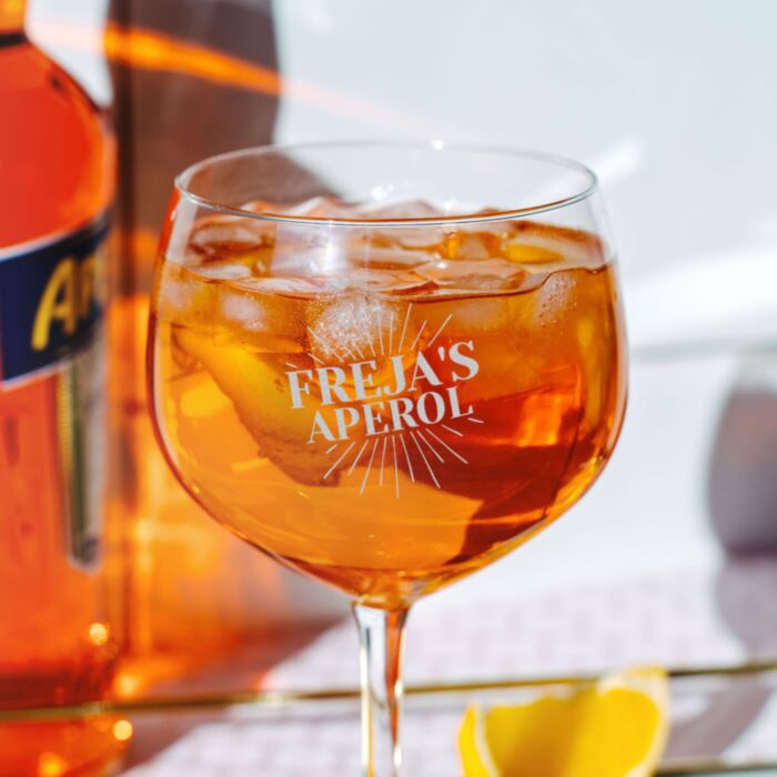 Aperol Spritz Glas met Naam Gegraveerd - Design