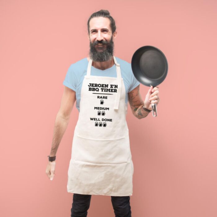 Personaliseerbaar keuken schort – grillmeester