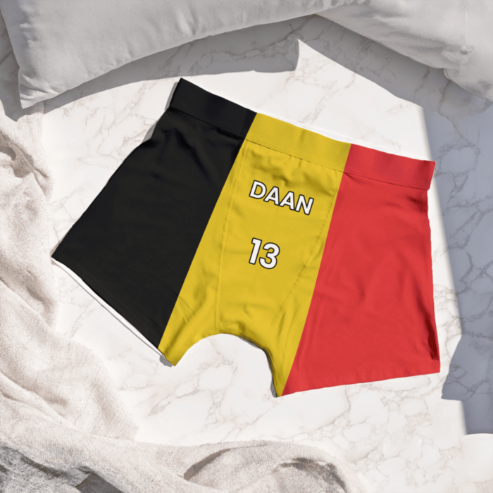 Boxershorts met foto en landsvlag
