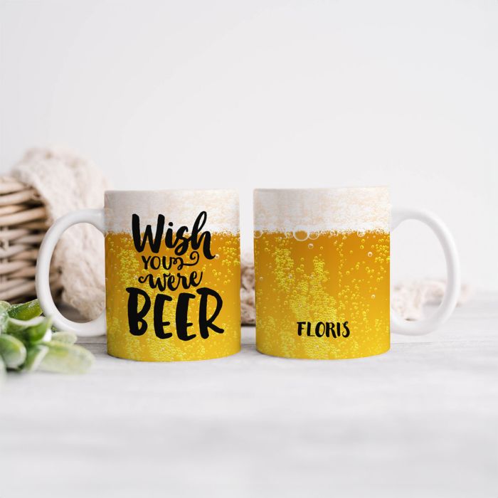 Gepersonaliseerde mok Wish you were Beer