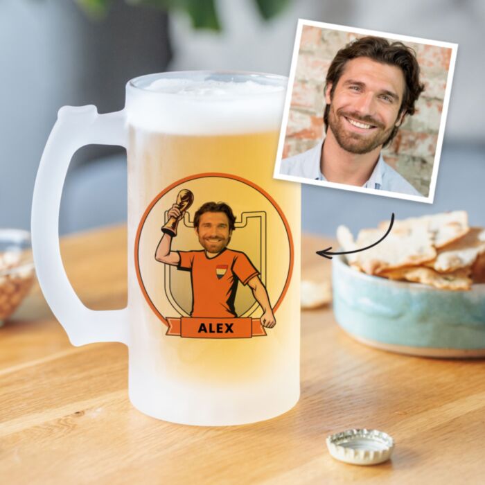Personaliseerbare WK-bierpul met foto