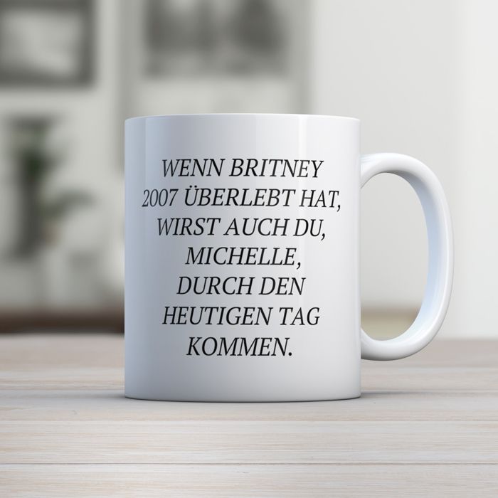 Personaliseerbare Britney mok met naam