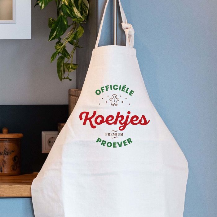 Gepersonaliseerd keukenschort met Kerstmis tekst