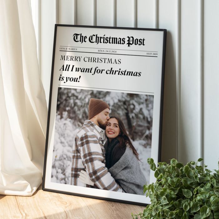 Gepersonaliseerde poster als krant