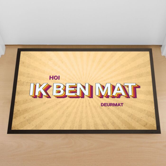 Personaliseerbare deurmat in 80s look