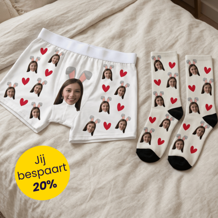 Cadeauset paassokken en boxershorts
