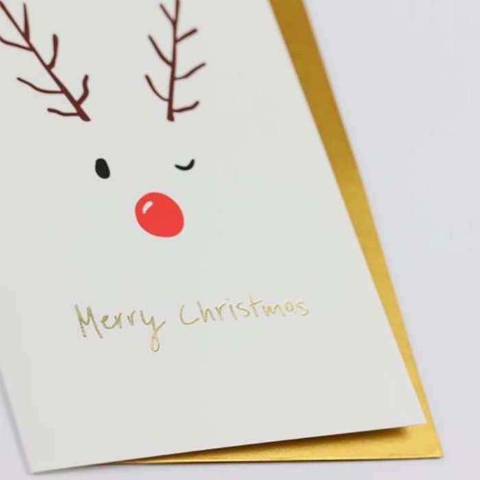 Rendier kerstkaart
