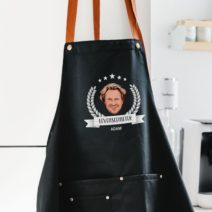 Gepersonaliseerd schort BBQ koning met foto