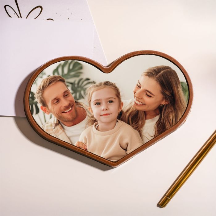 Gepersonaliseerd chocolade hartje met foto