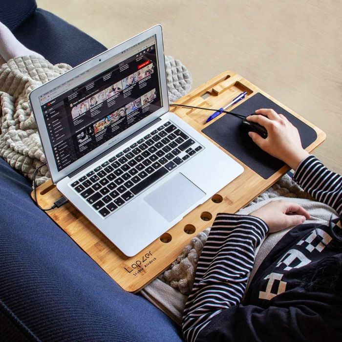 kerstcadeau voor hem - laptop onderzetter van hout