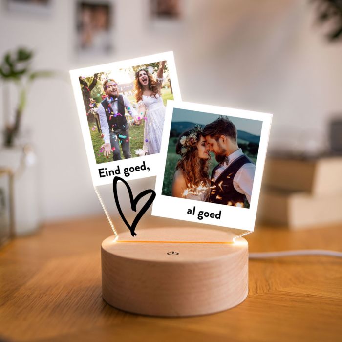 Romantisch cadeau LED-lamp in Polaroid Design
