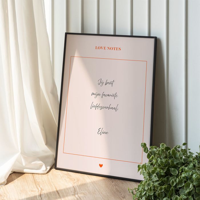 Gepersonaliseerde poster liefdesbrief