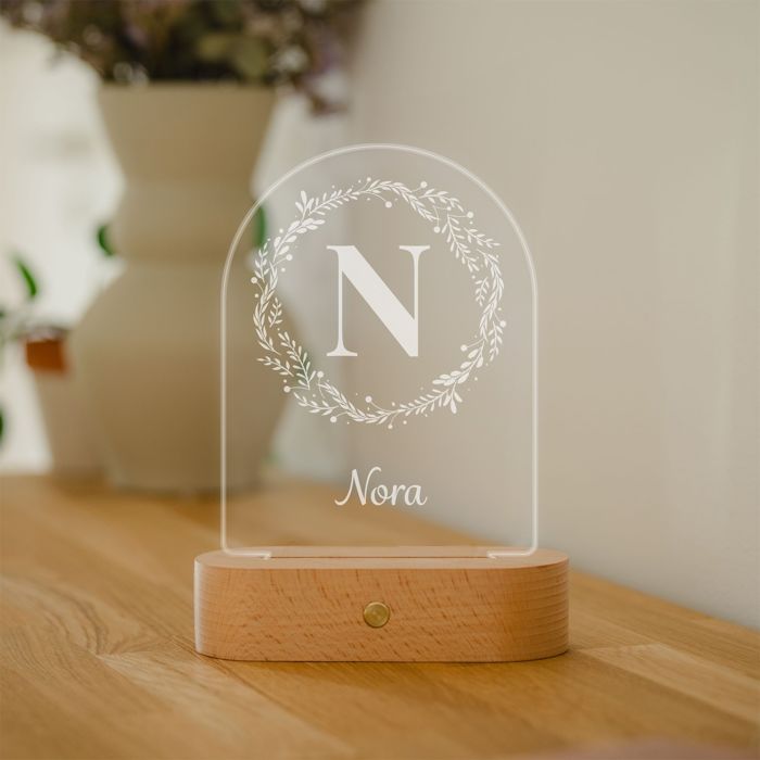 Gepersonaliseerde LED lamp met monogram