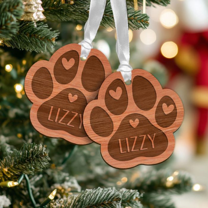 Gepersonaliseerde houten hanger set van 2 poot