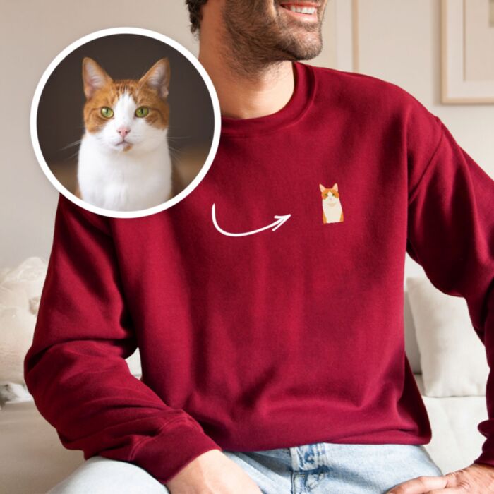 Personaliseerbare kleding: pullover met eigen huisdierfoto