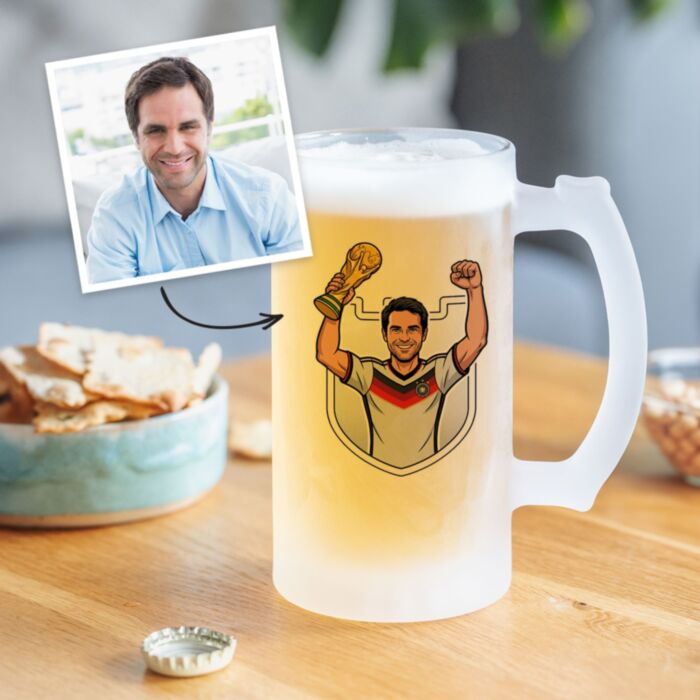 Gepersonaliseerde Drinkbeker met Foto – Voetbal WK Design