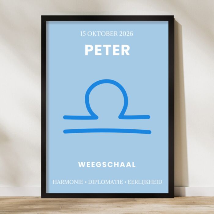 Gepersonaliseerde sterrenbeeldposter met naam