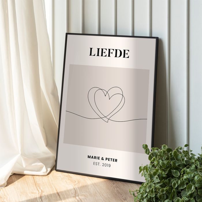 Gepersonaliseerde poster met symbool en tekst