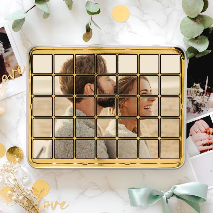 Gepersonaliseerde chocolade met foto - 35 stukjes