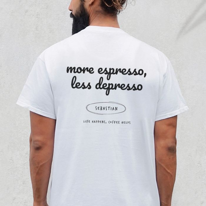 Gepersonaliseerd t-shirt met spreuk en naam