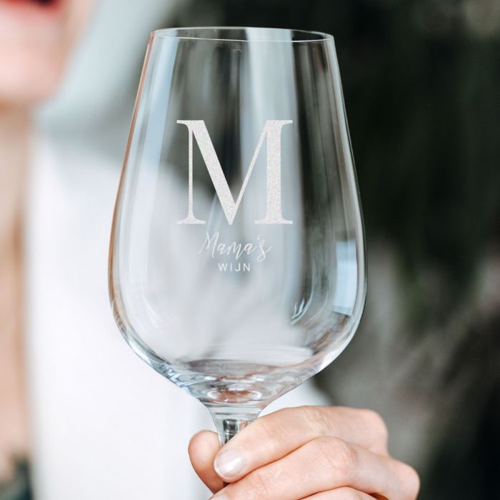 Wijnglas met Monogram en Naam