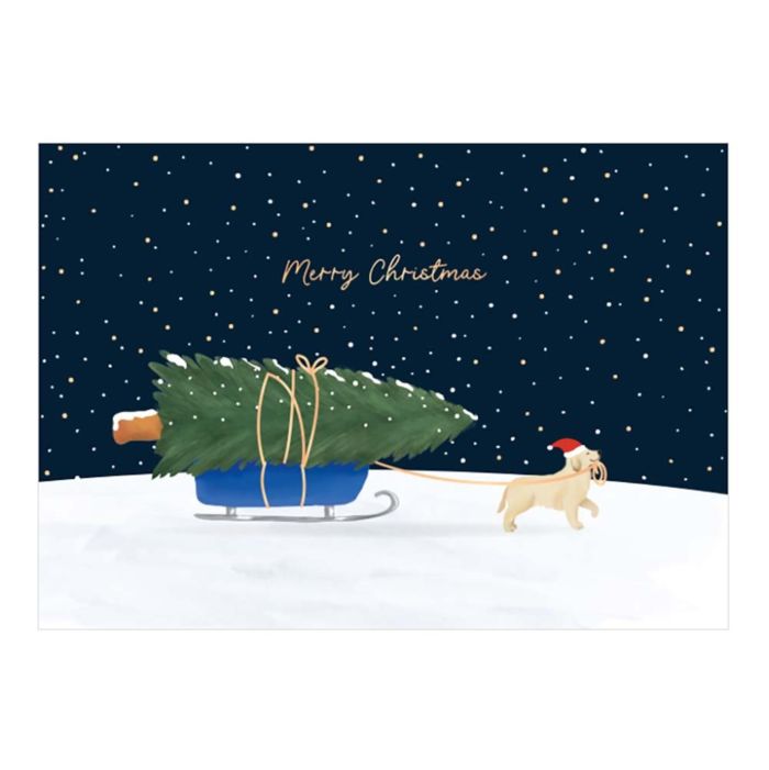 Hond kerstkaart