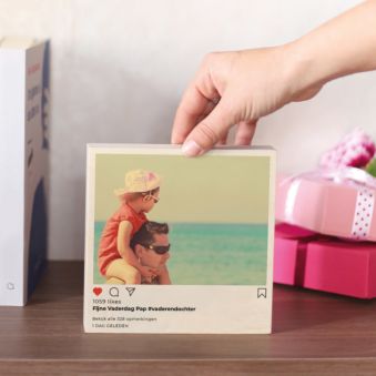 Foto op Hout in Instagram-stijl