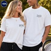 Cadeauset voor ouders – T-shirts mama & papa met jaartal