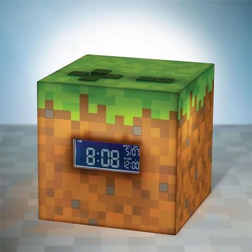 Minecraft wekker met lamp