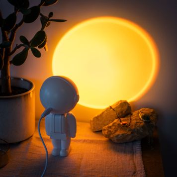 Astronaut Lamp met Zonsondergang