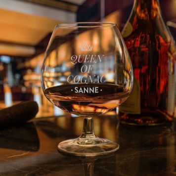 Cognac glas met Kroon Graveren