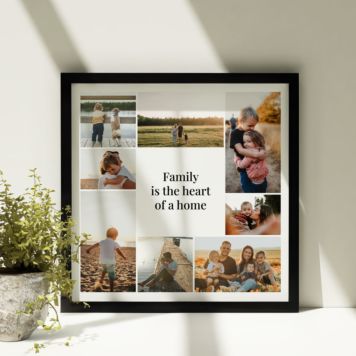 Poster met 8 foto’s en tekst