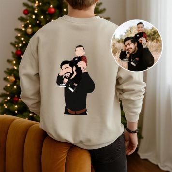 Gepersonaliseerde trui met illustratie 2 personen