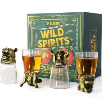 Wild Spirits shotglaasjes set van 4