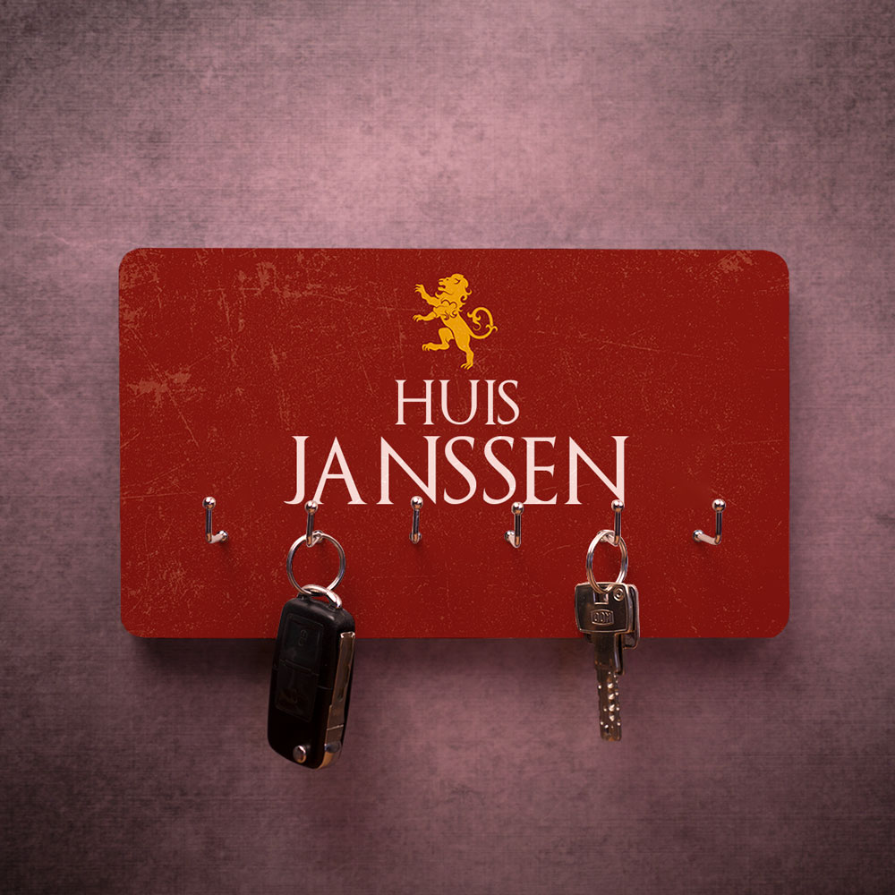 Personaliseerbaar sleutelbord met wapen