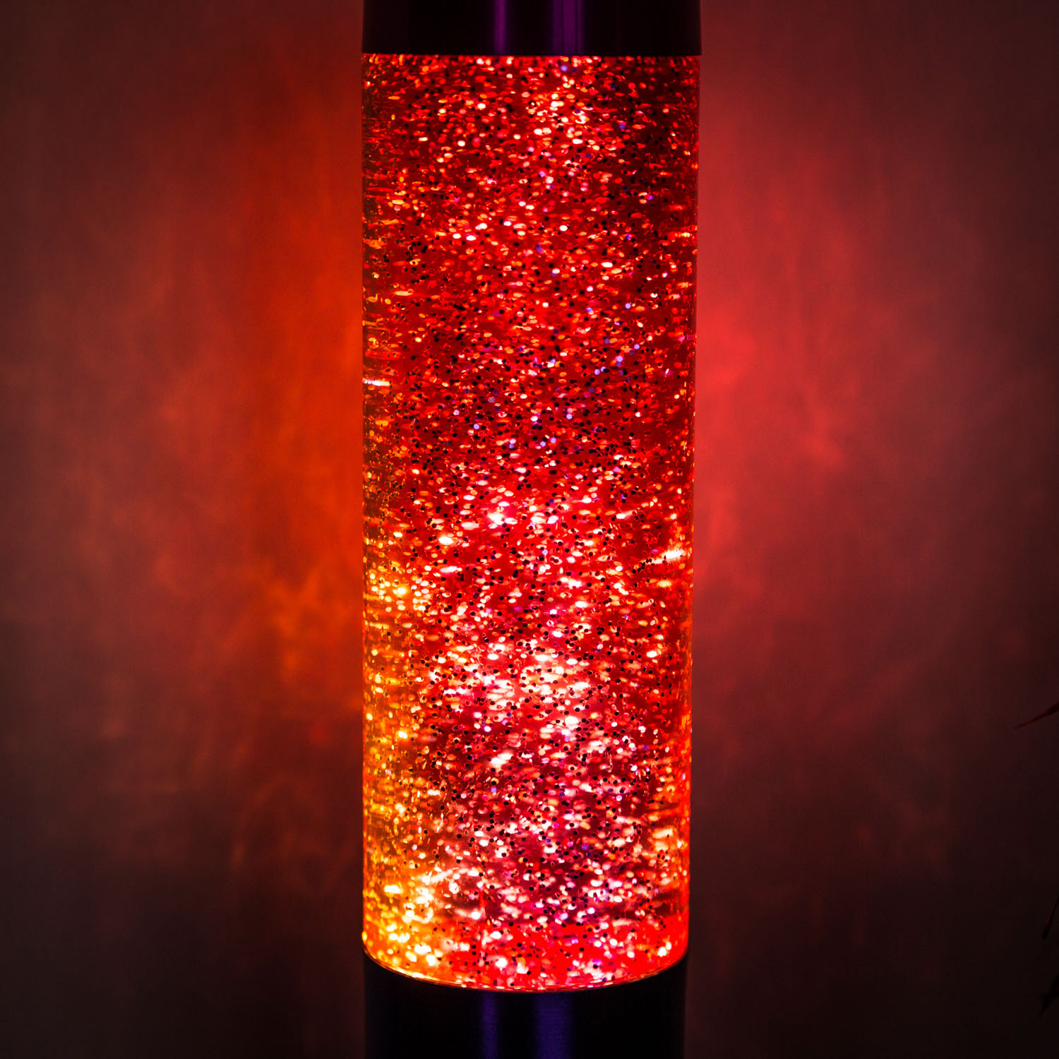 Regenboog glitter lavalamp