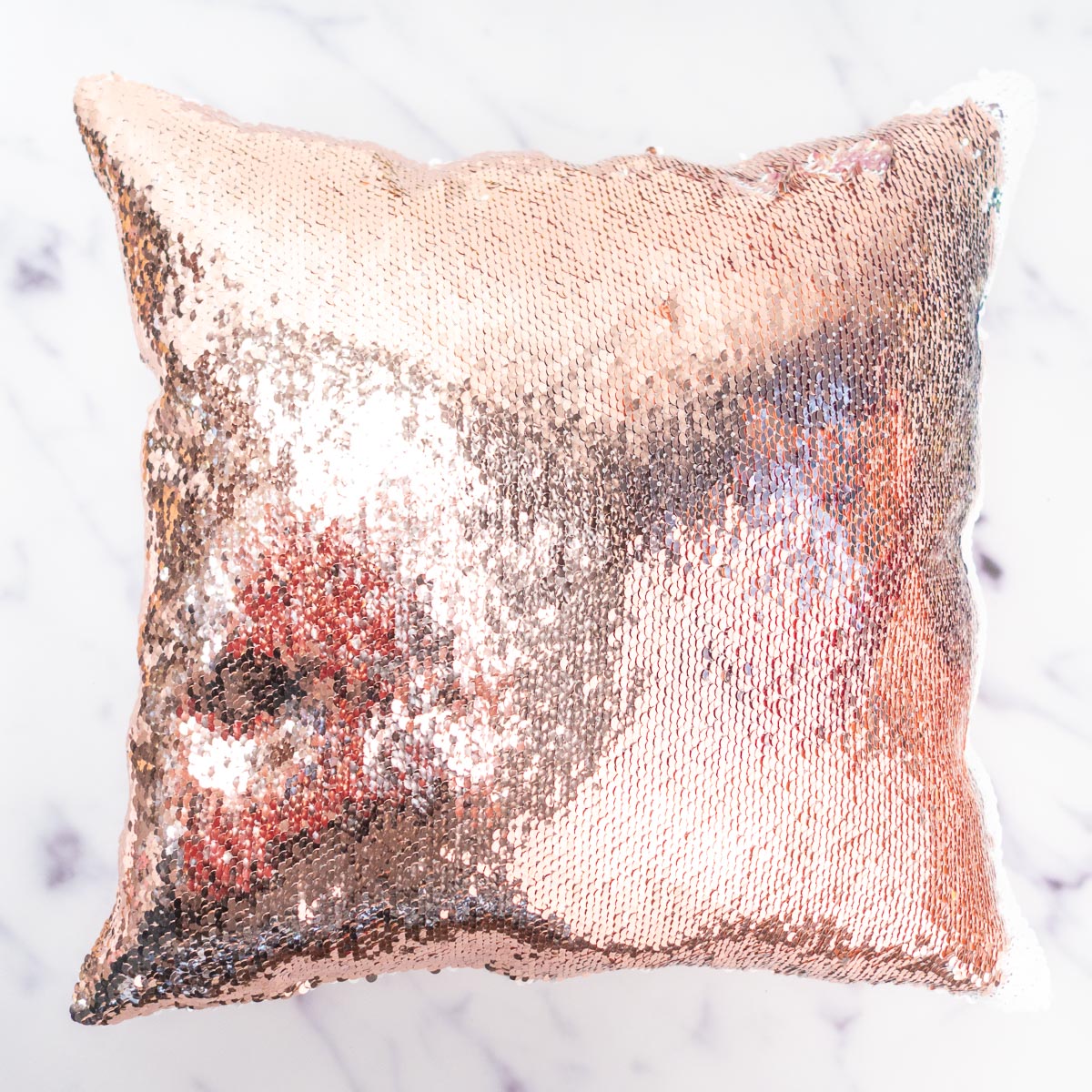 Personaliseerbaar glitter kussensloop met foto