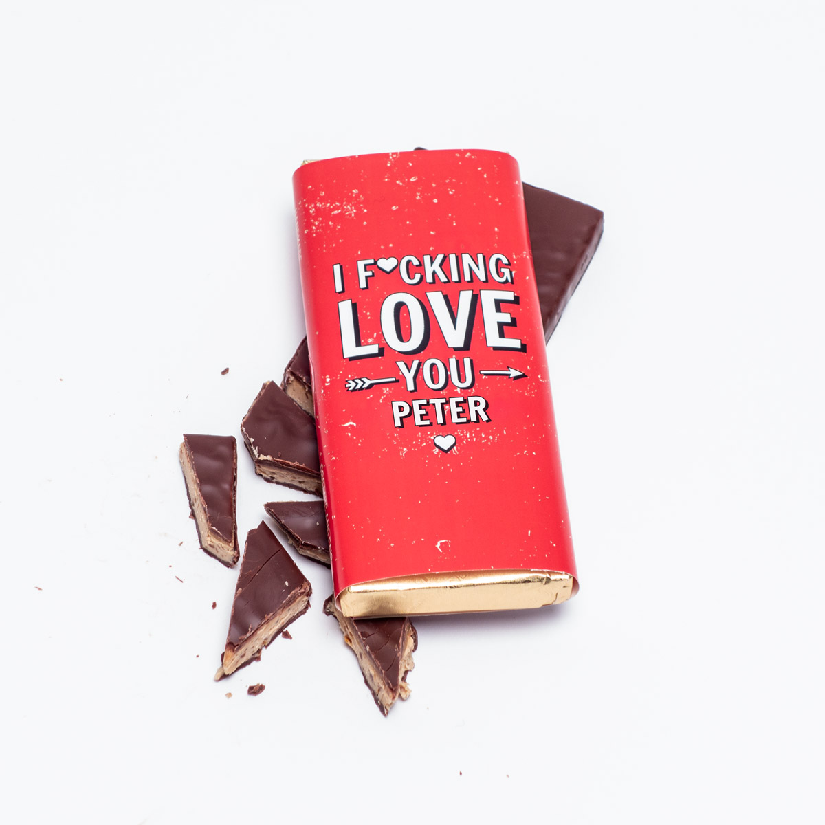 Personaliseerbare chocolade – I f*cking love you
