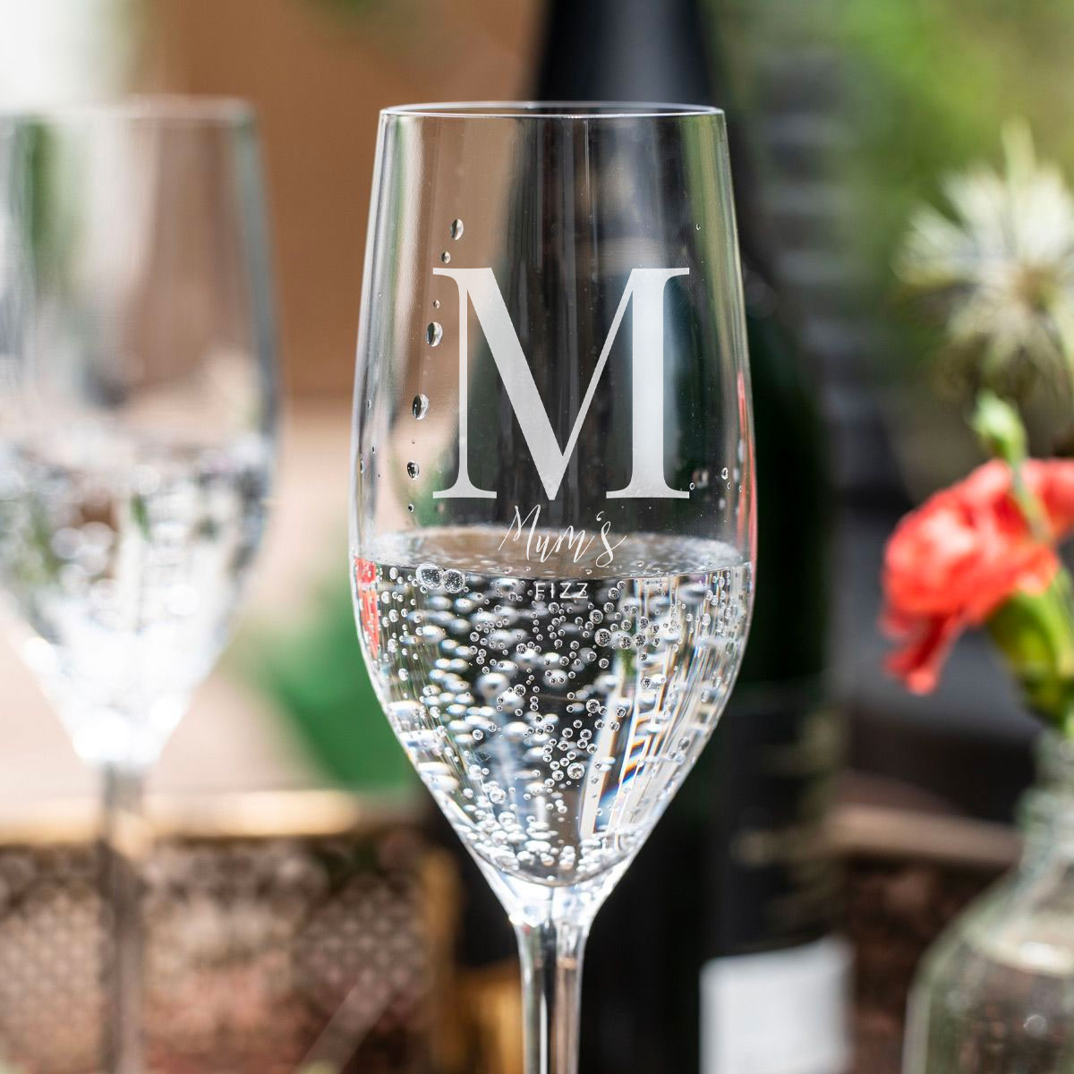 Champagne Glas Gepersonaliseerd met Monogram