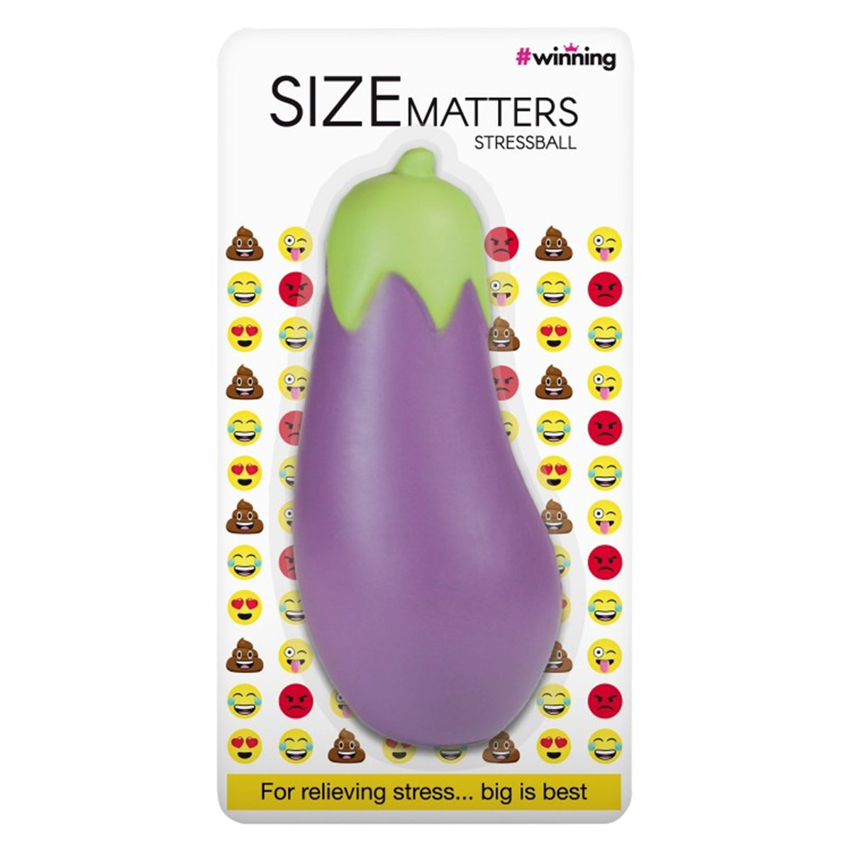 Grote aubergine stressbal