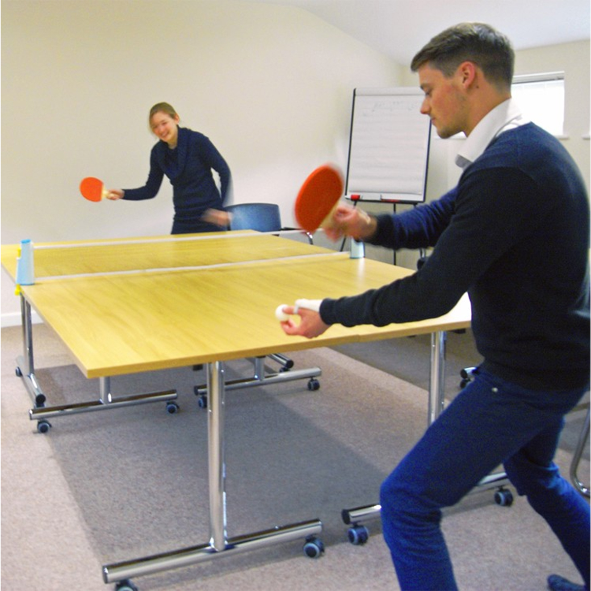 Mobiele tafeltennis set