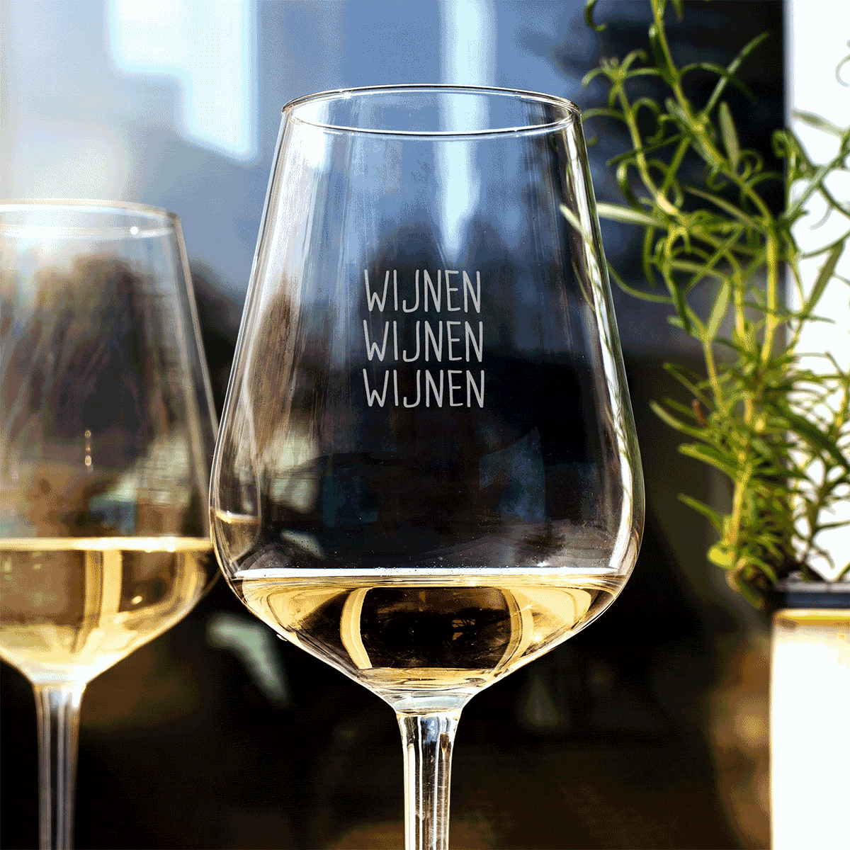 Gepersonaliseerd wijnglas met spreuk