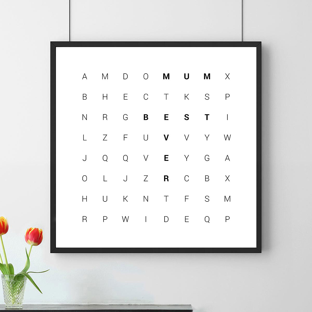 Woordzoeker - personaliseerbare poster